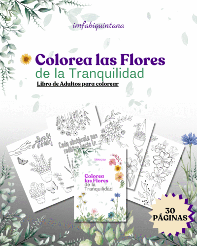 Láminas Florales para Colorear