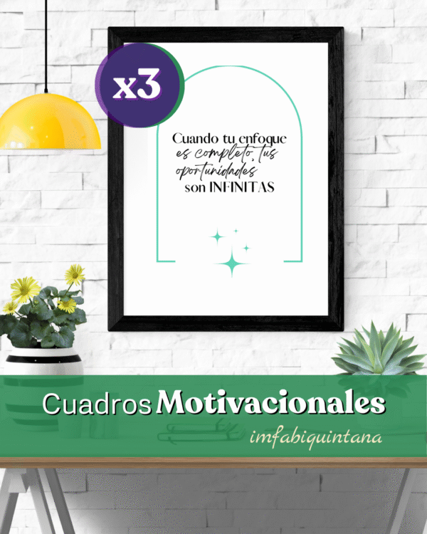 Set de 3 Cuadros Motivacionales