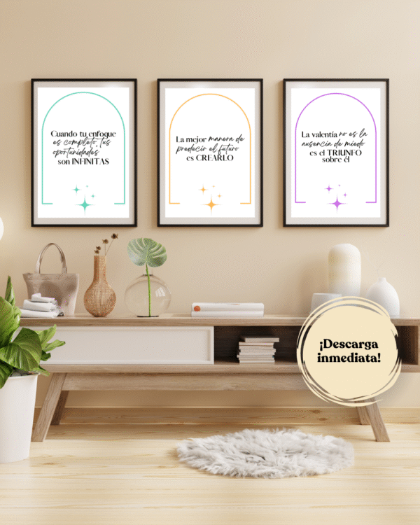 Set de 3 Cuadros Motivacionales - Image 2