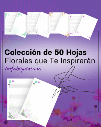 Colección de 50 Hojas Florales